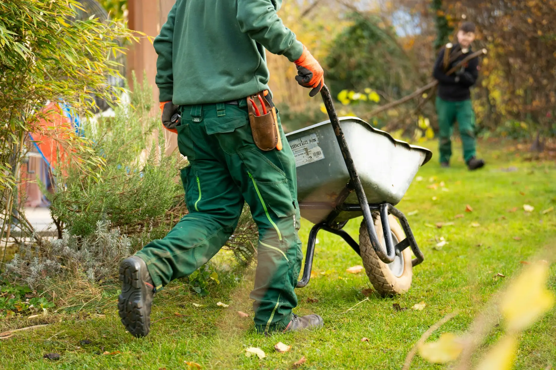 Landscape professional on the job
